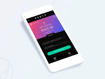Festy Withdraw banking crypto dash festy fintech