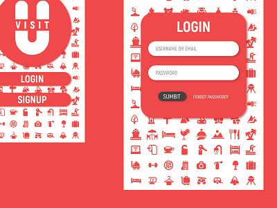 U Visit Mobile Application Ui Kit design ui