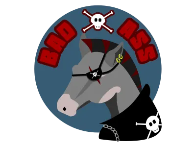 Bad Ass Sticker design ass donkey graphicdesign snarkey sticker