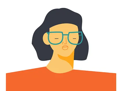 Characters chinese eventbrite face gestures glasses illustration orange woman