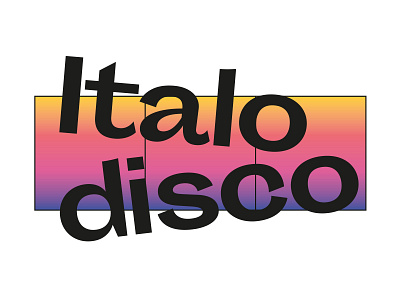 Italo Disco disco gradient italo retro