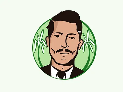 Lorenzon - Marca branding cachaça face icon icone mustache portrait