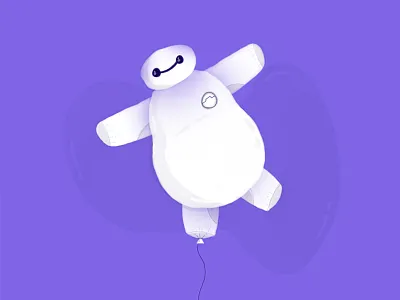 Baymax Balloon balloon baymax big hero 6 disney doodle illustration sketch