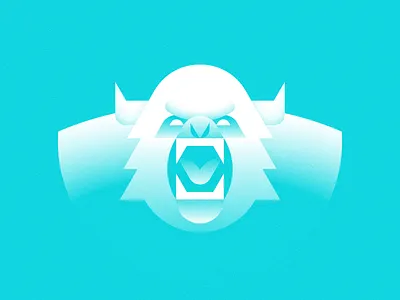 Angry Eddie abominable snowman creature crypitd folklore geometric illustration legend myth yeti