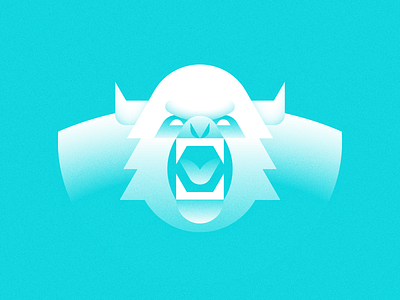 Angry Eddie abominable snowman creature crypitd folklore geometric illustration legend myth yeti