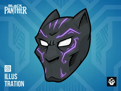 Black Panther - Instagram Fan Art adobe artwork black panther cartoon drawing illustration illustrator marvel movie