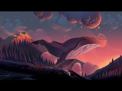 Sky whale cloud fly sky whale