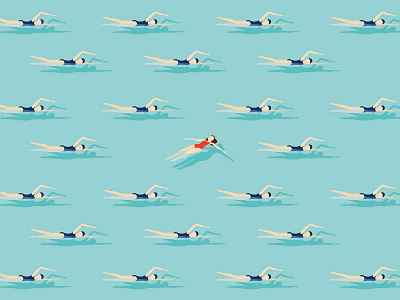 Swimmers float illustration maverick swim swimmers