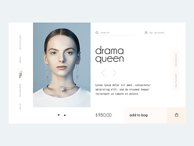 Product showcase card ecommerce fashion sketch ui ux