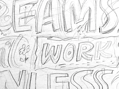 Rough Sketch lettering pencil quote rough sketch typography