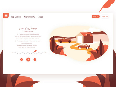 Web UI conceptual Project concept house illustration love music people ui ux web