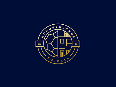Nordbygrenda Fotball brand branding design fotball identity logo logomark symbol typography
