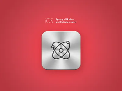 App Icon agency app black daily ui grey icon ios metal mobile nuclear radiation ui