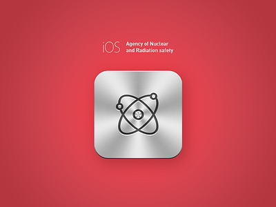 App Icon agency app black daily ui grey icon ios metal mobile nuclear radiation ui