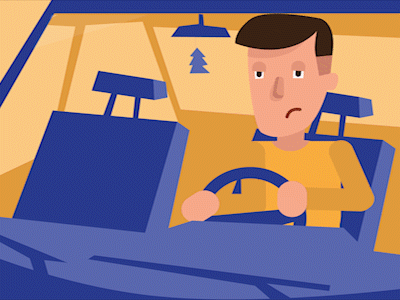 Driver car character driver illustrator