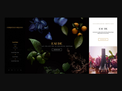 Christian Siriano Fragrance mobile app ui ux web