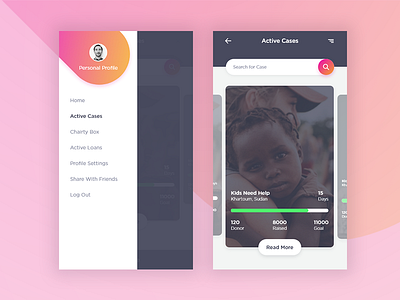 Charity App app concept illustrations modern ui ux