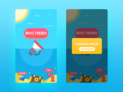 Invite Friends illustrator invite friends ui