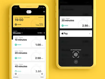 Tickets app buying iphone list payment shop tickets train tram ui ux