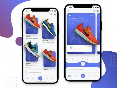 shopping app ios online shoes shop shopping simple sport store ui ux