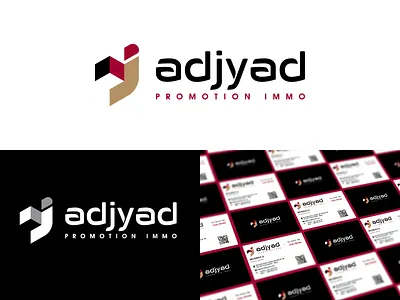 Adjyad promotion immobilière brandingagency colorful data design gradient illusion logo mark minimal monogram progress