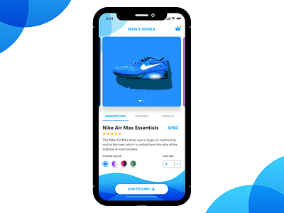 E-commerce shop (single item) airmax app design daily challenge design e commerce mobile design nike ui ux