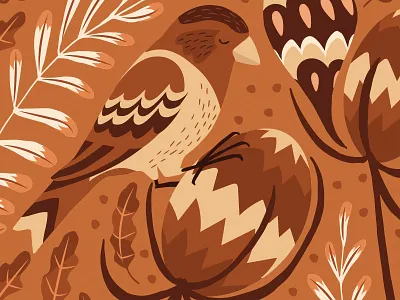 Birds of Mallorca animals birds fresh hand drawn illustrator nature outdoors pattern wildlife