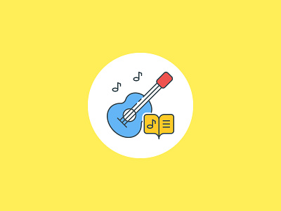 Simple Music Illustration guitar icon illustration music music note