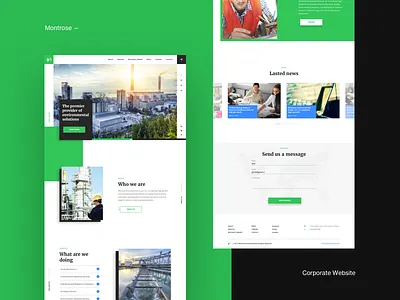 Montrose Homepage design energy environment green promo slider uxui web