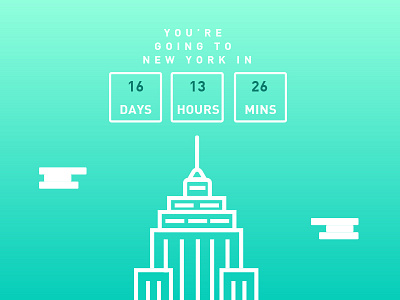 Dailyui014 - count down page countdown dailyui dailyui004 illustration newyork ny ui