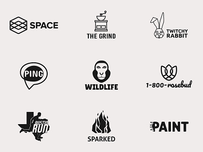 Thirty Logos Challenge, Day 1-9 brand branding icon identity logo logo design logo designer logos logotype symbol thirtylogos wordmark