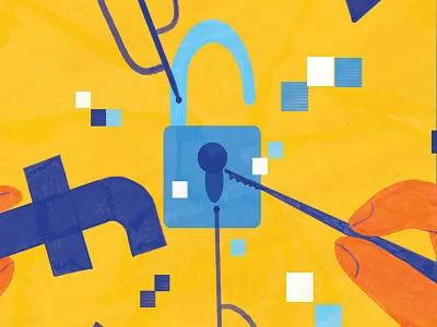 La Stampa conceptual conceptual illustration editorial editorial illustration facebook illustration la stampa magazine pattern personal datas sofia sita technology