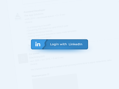 Linkedin Buton blue buttton in linkedin shadow