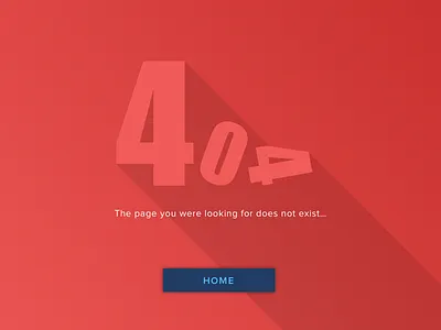 Daily UI Challenge #008 - 404 Page 404 blue dailyui flat design long shadow red