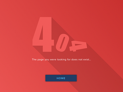 Daily UI Challenge #008 - 404 Page 404 blue dailyui flat design long shadow red