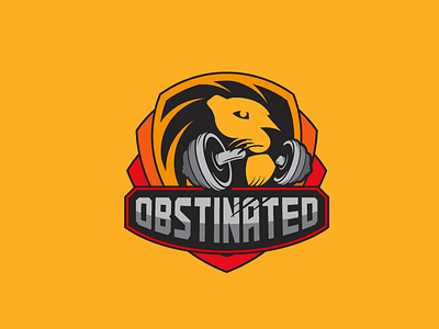 Hardcore Fitness LION brand branding crazy design fitness food hardcore illustration lion logo logo design vector