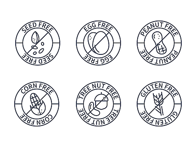 Free Allergen Label SVGs allergens food allergies giveaway icons labels