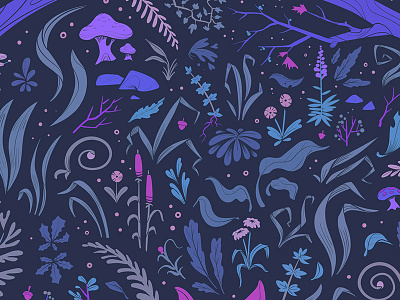 Into The Wild color design illustration ipad pro nature pattern plants procreate