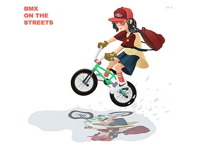 bmx on the streets bmx bmx rider digital art drawing illustration photoshop