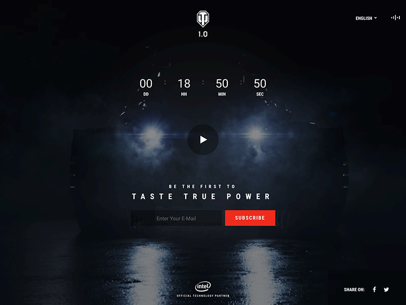 Taste true power interface power tanks teaser ui ux video wargaming website wot
