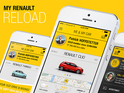 MY RENAULT APP design prototype ui ux