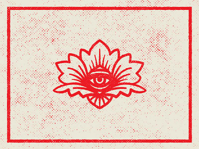 Tried to make something, ended up with another thing edmonton eye flower halftone lotus mystic red texture yoga