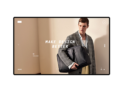 project page slider agency design animation brown design interface landing page minimal project slider ui ux