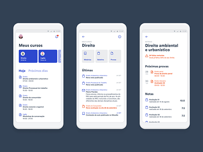 Outclass app rebound android app design education figma interface minimal mobile sketch ui