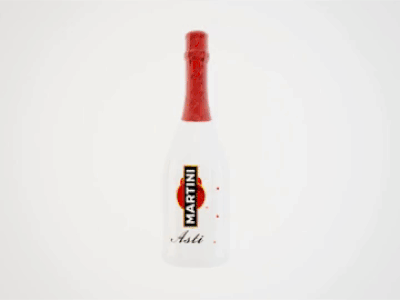 MARTINI Asti Custom Bottle Xmas Campaign 3d animation animation
