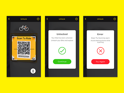 Flash Message (Error/Success) - Daily UI #011 011 bike sharing dailyui error success user interface design