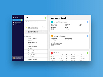 Doctor Patient Web App doctor flat medical patient ui webapp