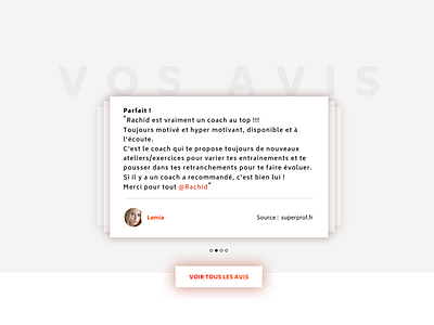 Testimony avis comment interface minimal testimony ui ux