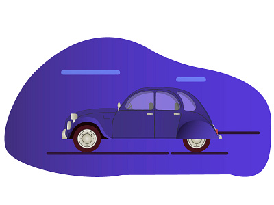 retro car blue car gradient old retro window