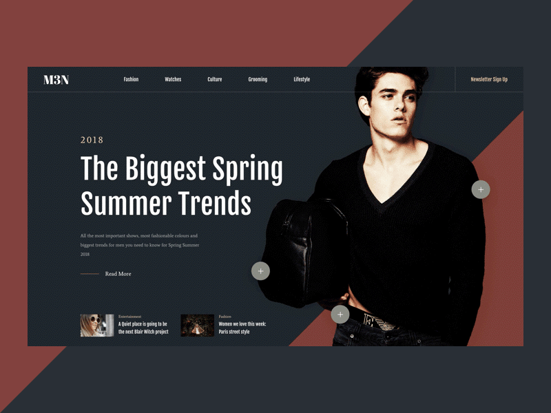 Design Xploration #5 classy fashion graphic homepage men news simple trends ui ux web